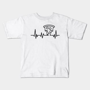 Pizza Lover Pizza Heatbeat Pizza Lifeline Kids T-Shirt